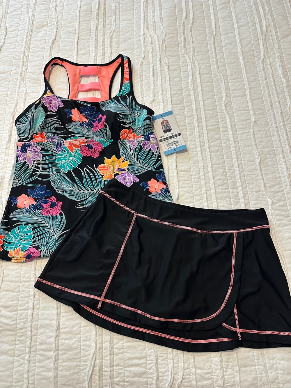 New ZeroXposur Black Women’s Tankini Swim set size L